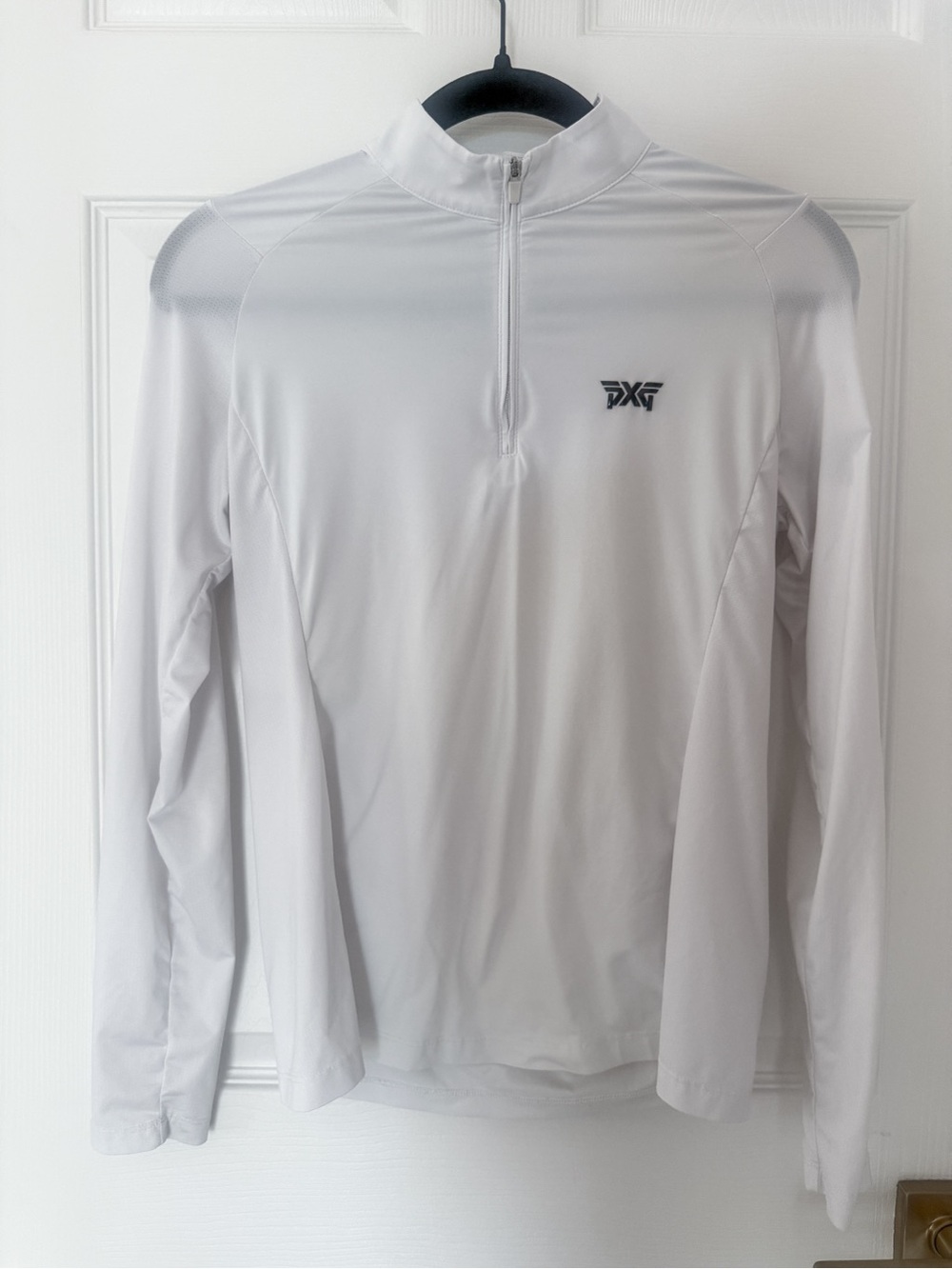 PXG White Women's Long-Sleeve Quarter Zip Golf Pullover, Size Small